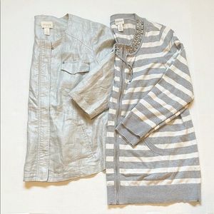 Chico’s sweater & crop jacket size 2